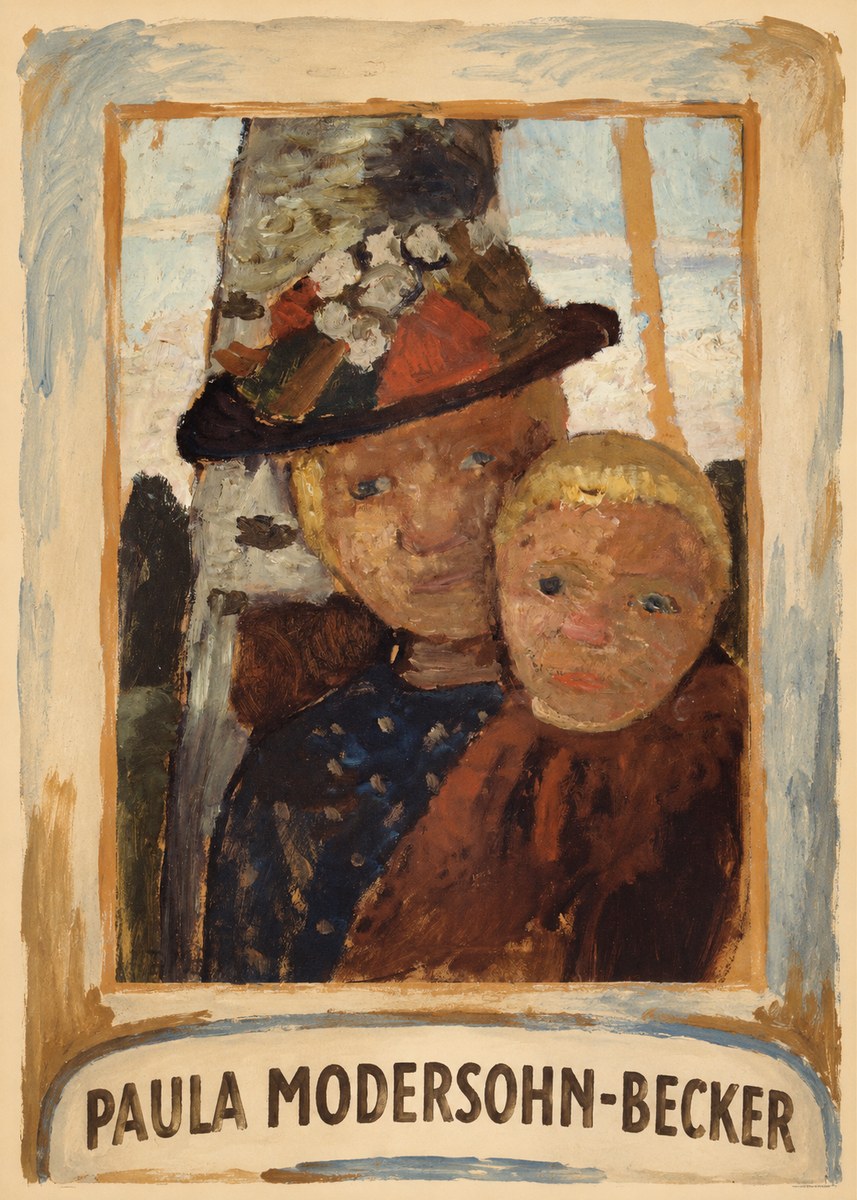 Paula Modersohn-Becker Mother and Child with Hat No3 - Plakát