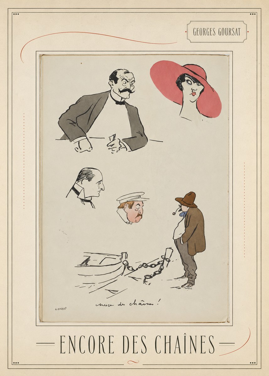 Georges Goursat Encore Des Chaînes! No3 - Plakát
