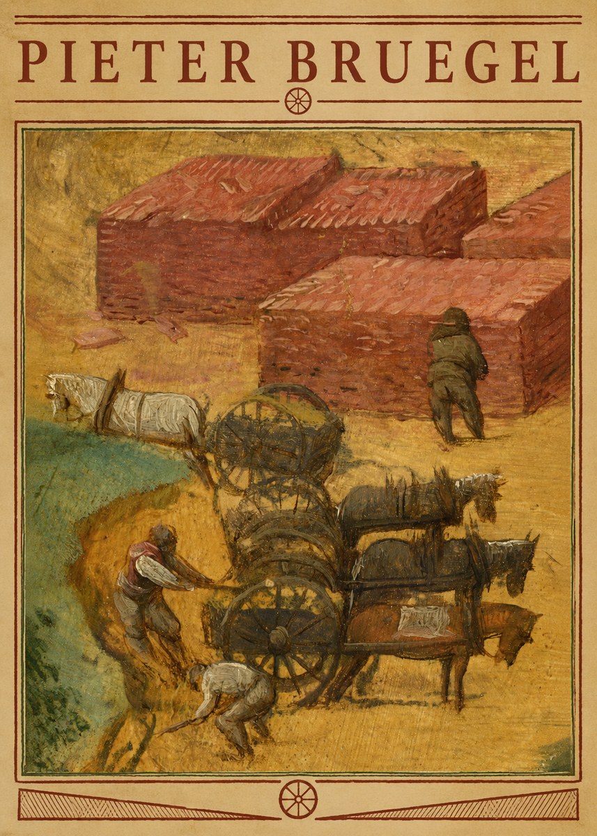 Pieter Bruegel The Brickmakers No3 - Plakát