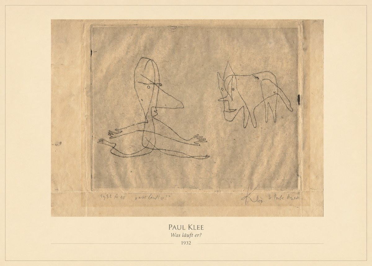 Paul Klee Was Läuft Er? No4 - Plakát
