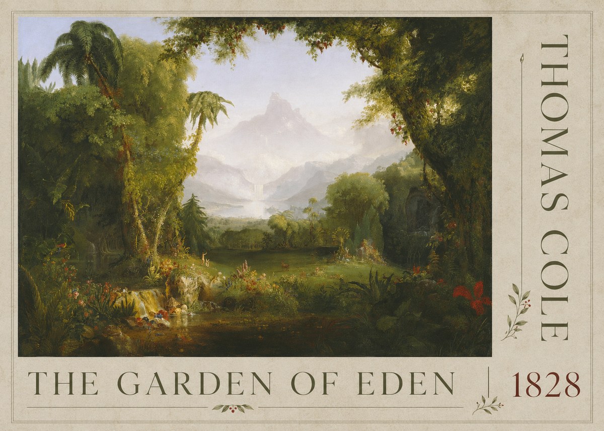 Thomas Cole The Garden of Eden II No4 - Plakát