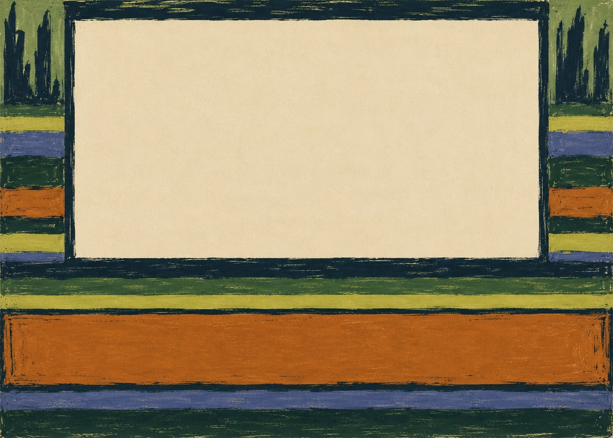Max Pechstein Art Deco Landscape Frame No4 - Plakát