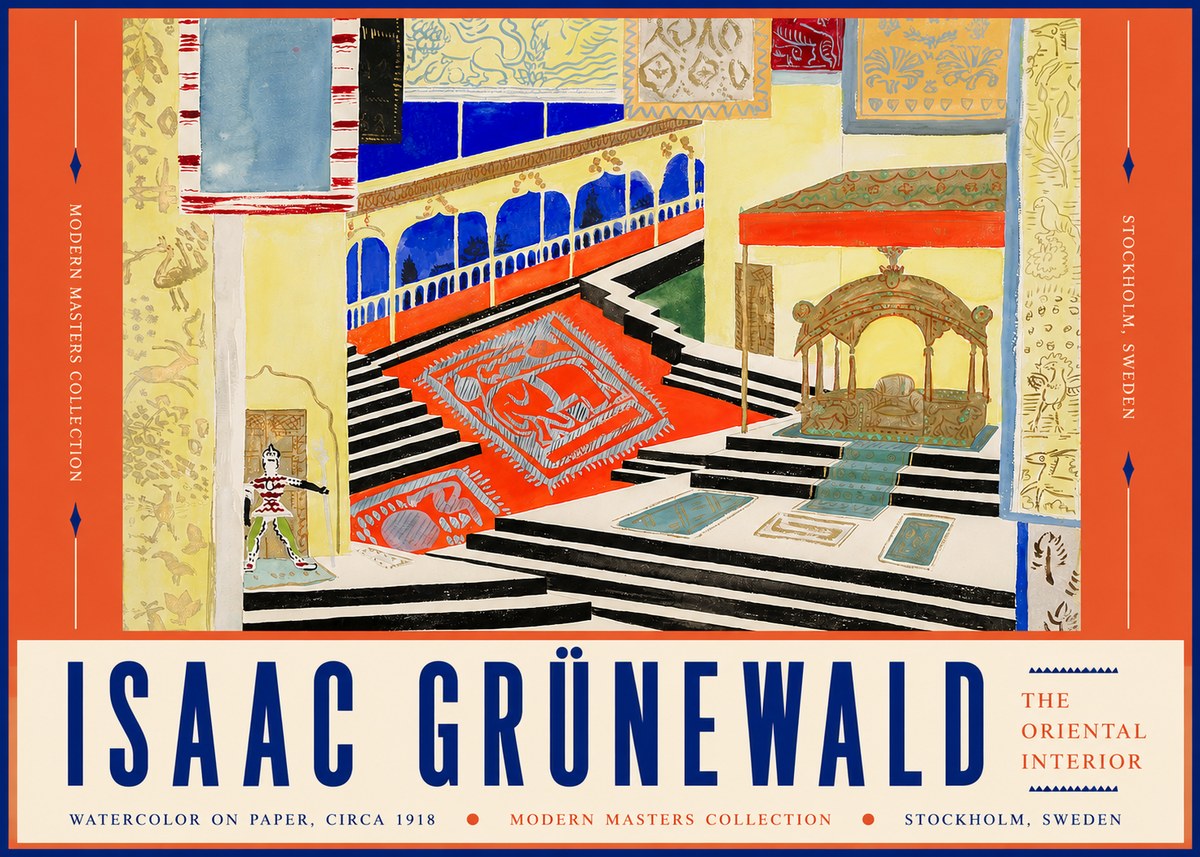 Isaac Grünewald The Oriental Interior No4 - Plakát