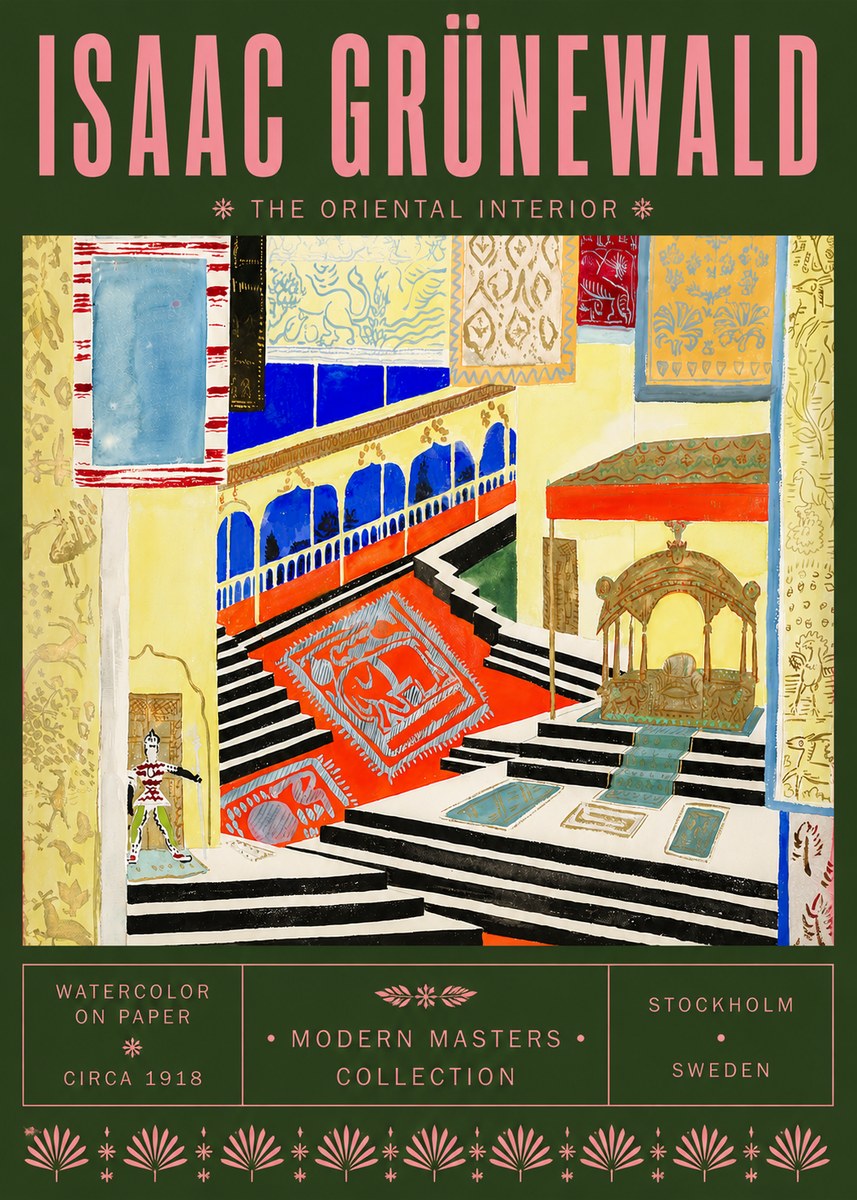 Isaac Grünewald The Oriental Interior No6 - Plakát