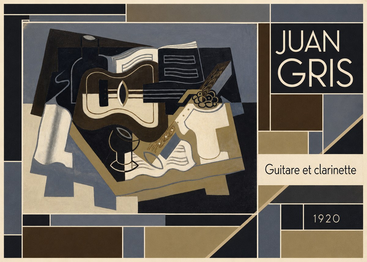 Juan Gris Guitare Et Clarinette No5 - Plakát
