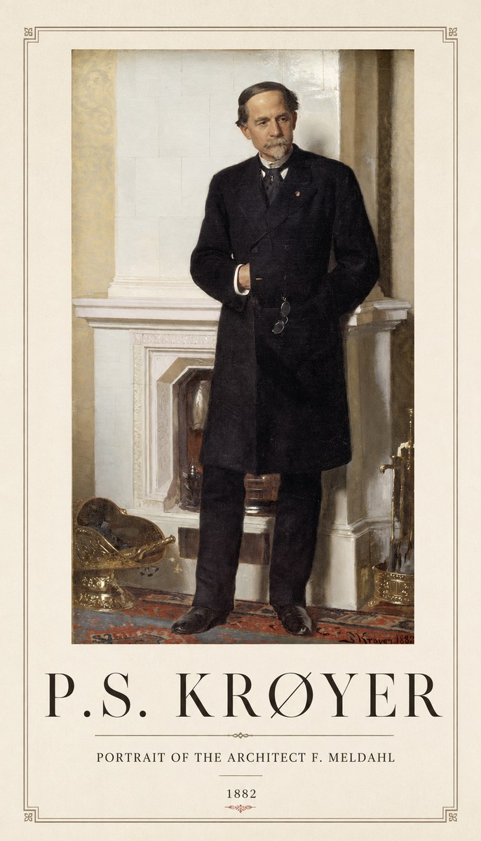 P.S. Krøyer Portrait of the Architect F. Meldalh No3 - Plakát