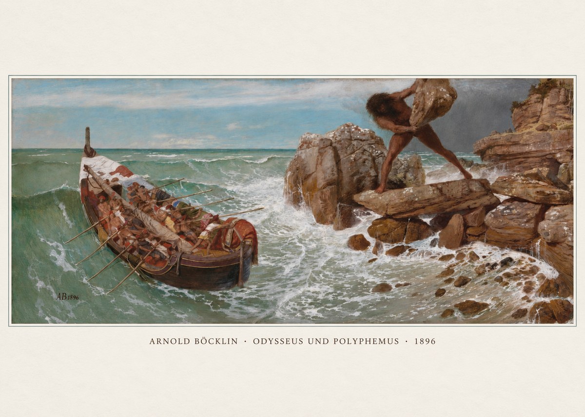 Arnold Böcklin Odysseus Und Polyphemus No2 - Plakát