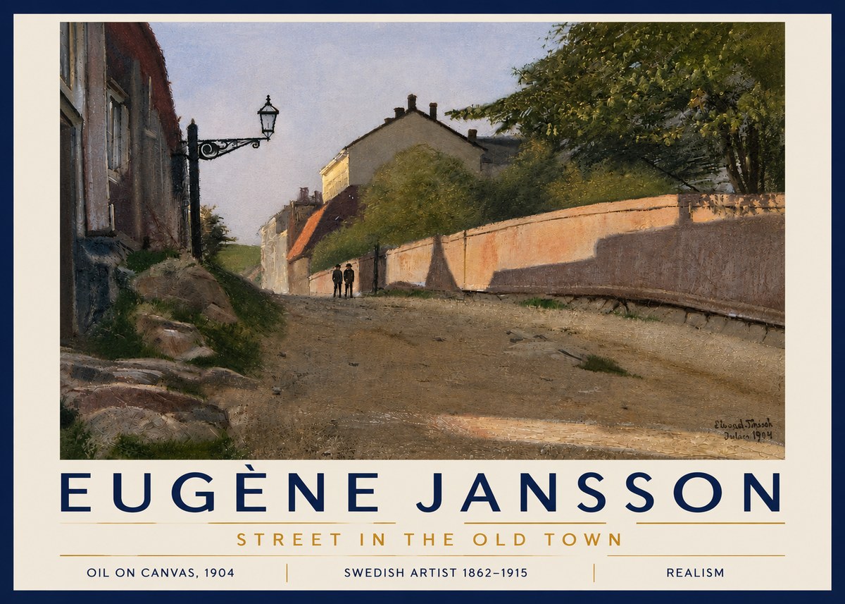 Eugène Jansson Street in the Old Town No5 - Plakát
