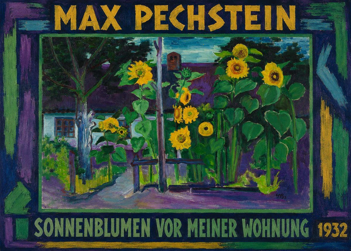 Max Pechstein Sonnenblumen Vor Meiner Wohnung No1 - Plakát