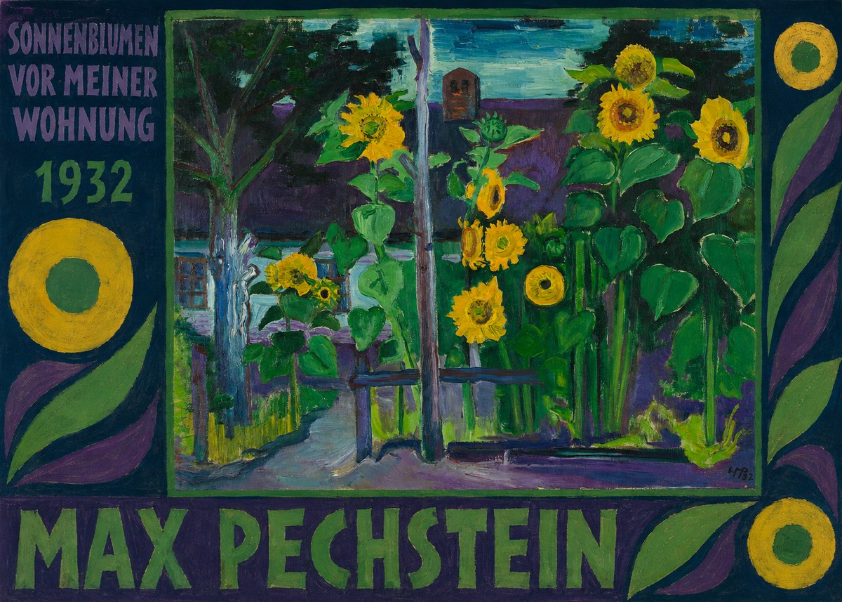 Max Pechstein Sonnenblumen Vor Meiner Wohnung No4 - Plakát