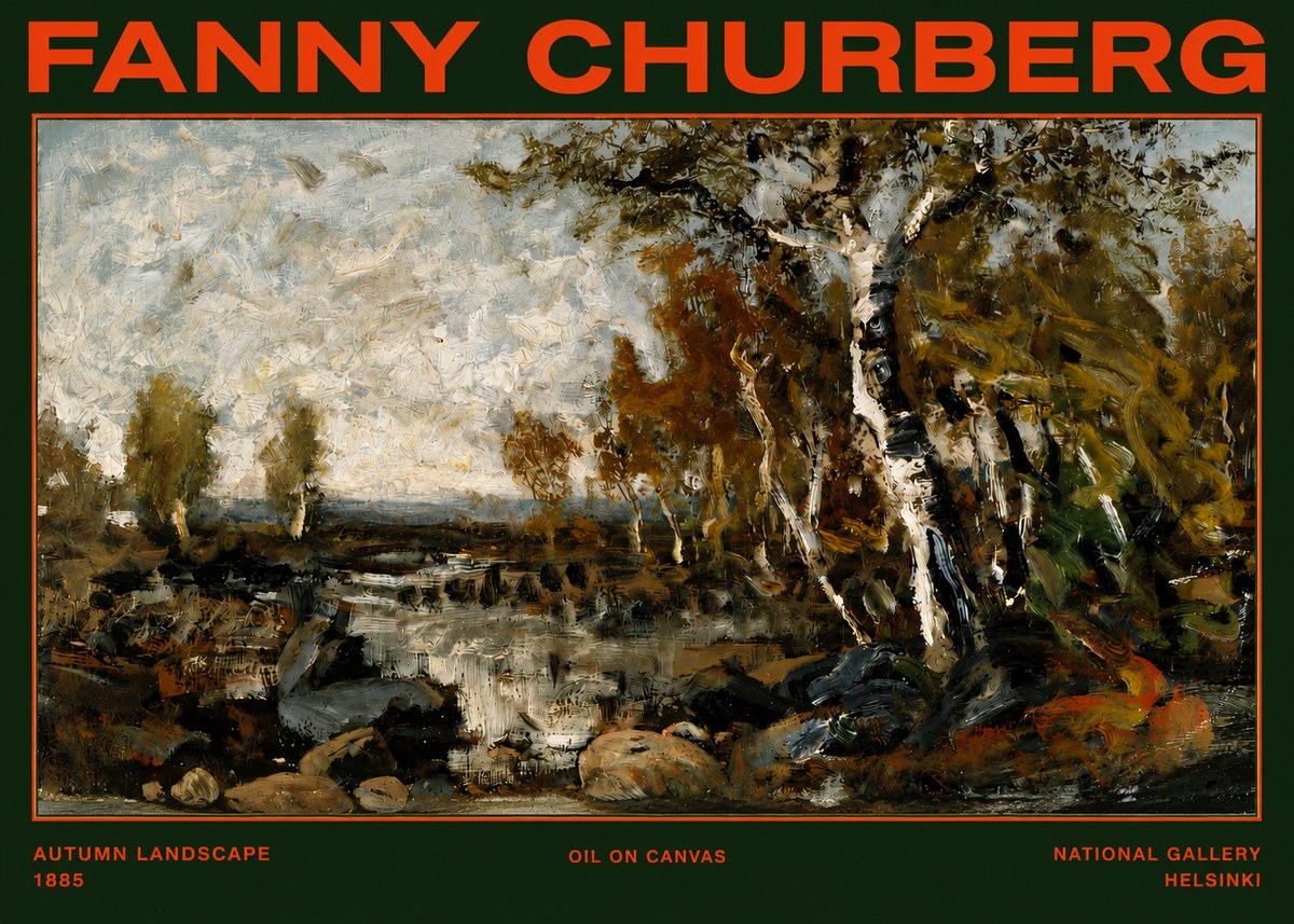 Fanny Churberg Autumn Landscape No2 - Plakát