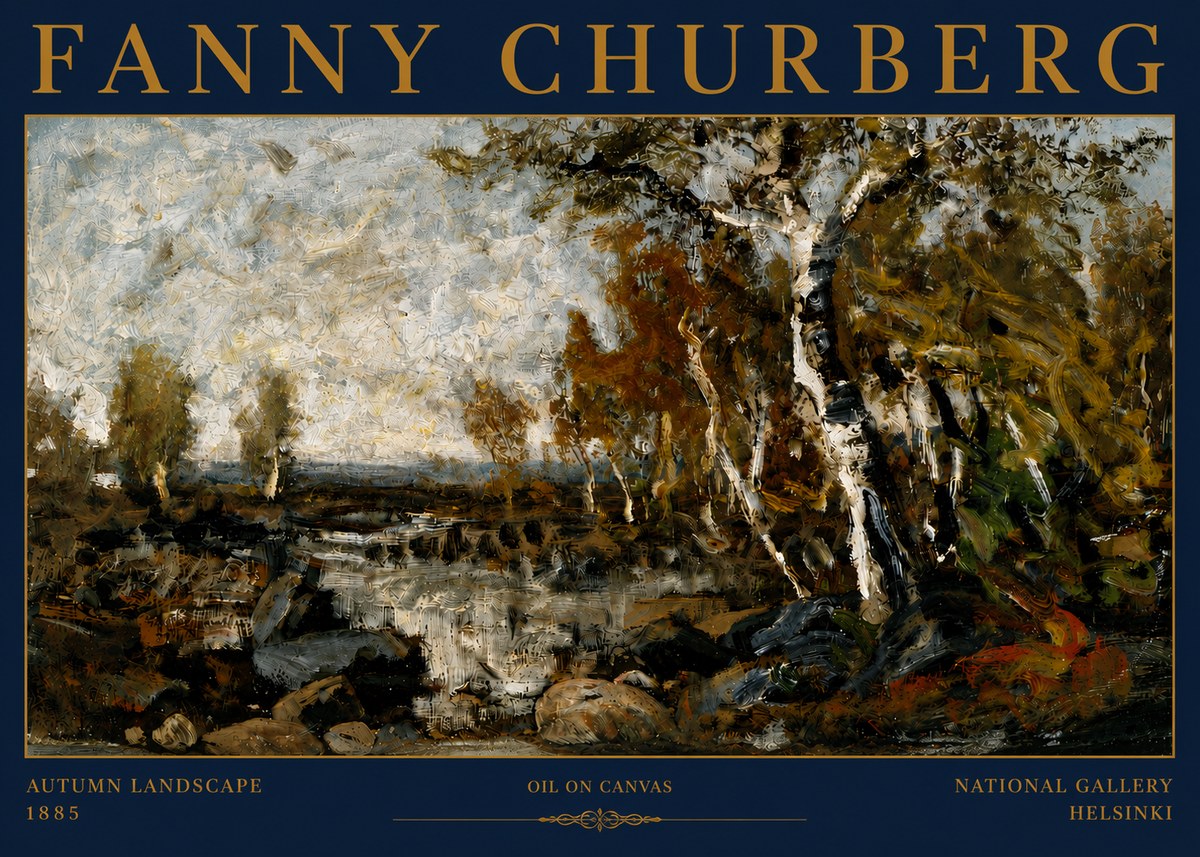 Fanny Churberg Autumn Landscape No4 - Plakát
