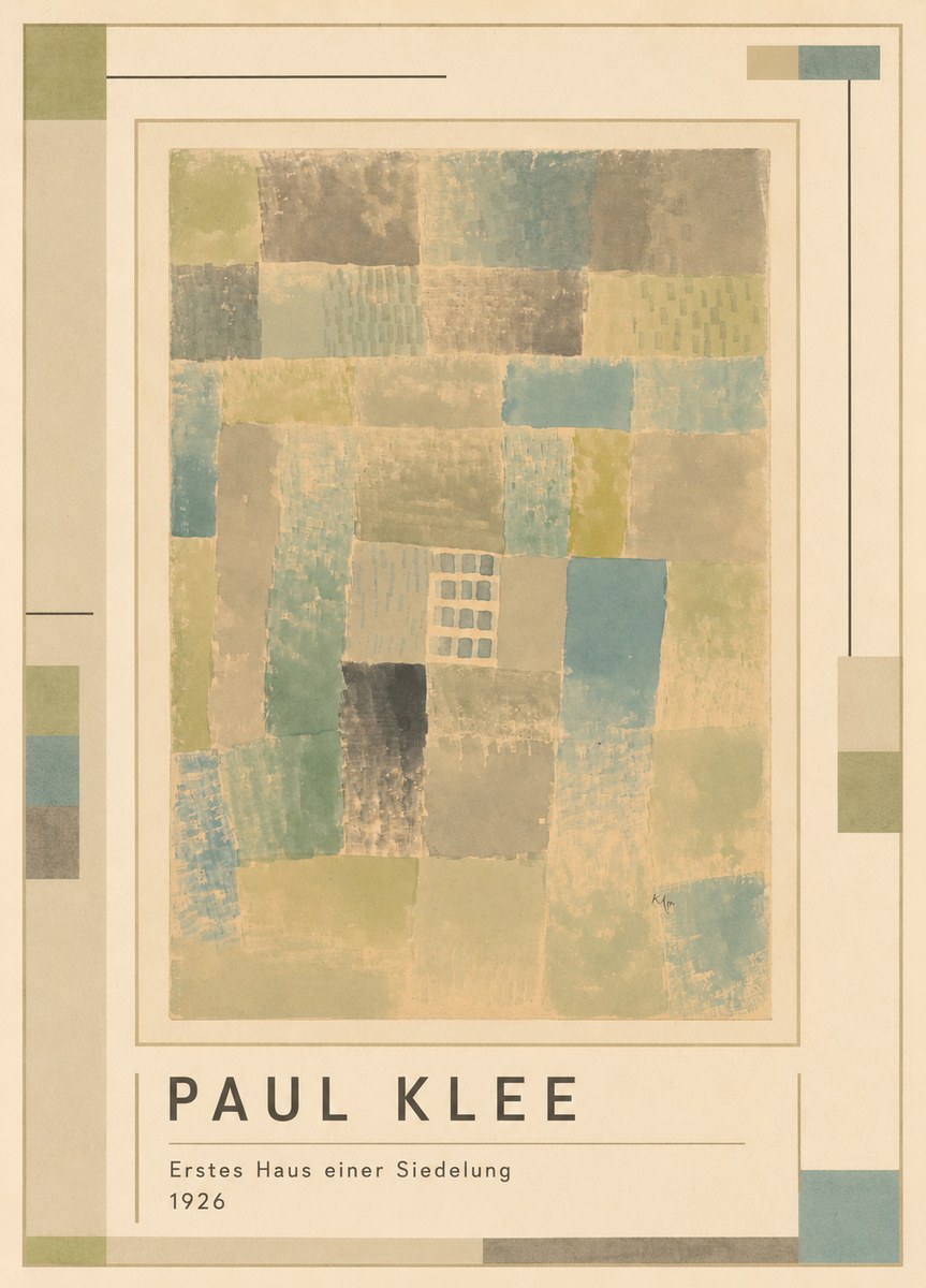 Paul Klee Erstes Haus Einer Siedelung No1 - Plakát