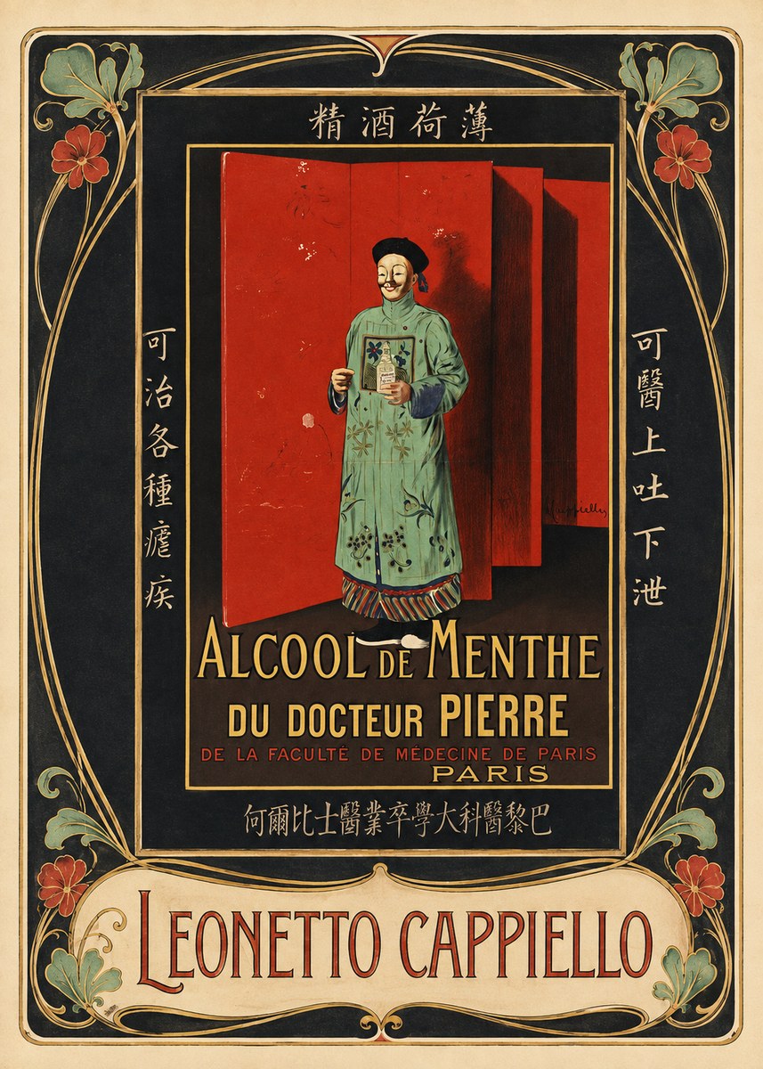 Leonetto Cappiello Alcool De Menthe Du Docteur Pierre No3 - Plakát