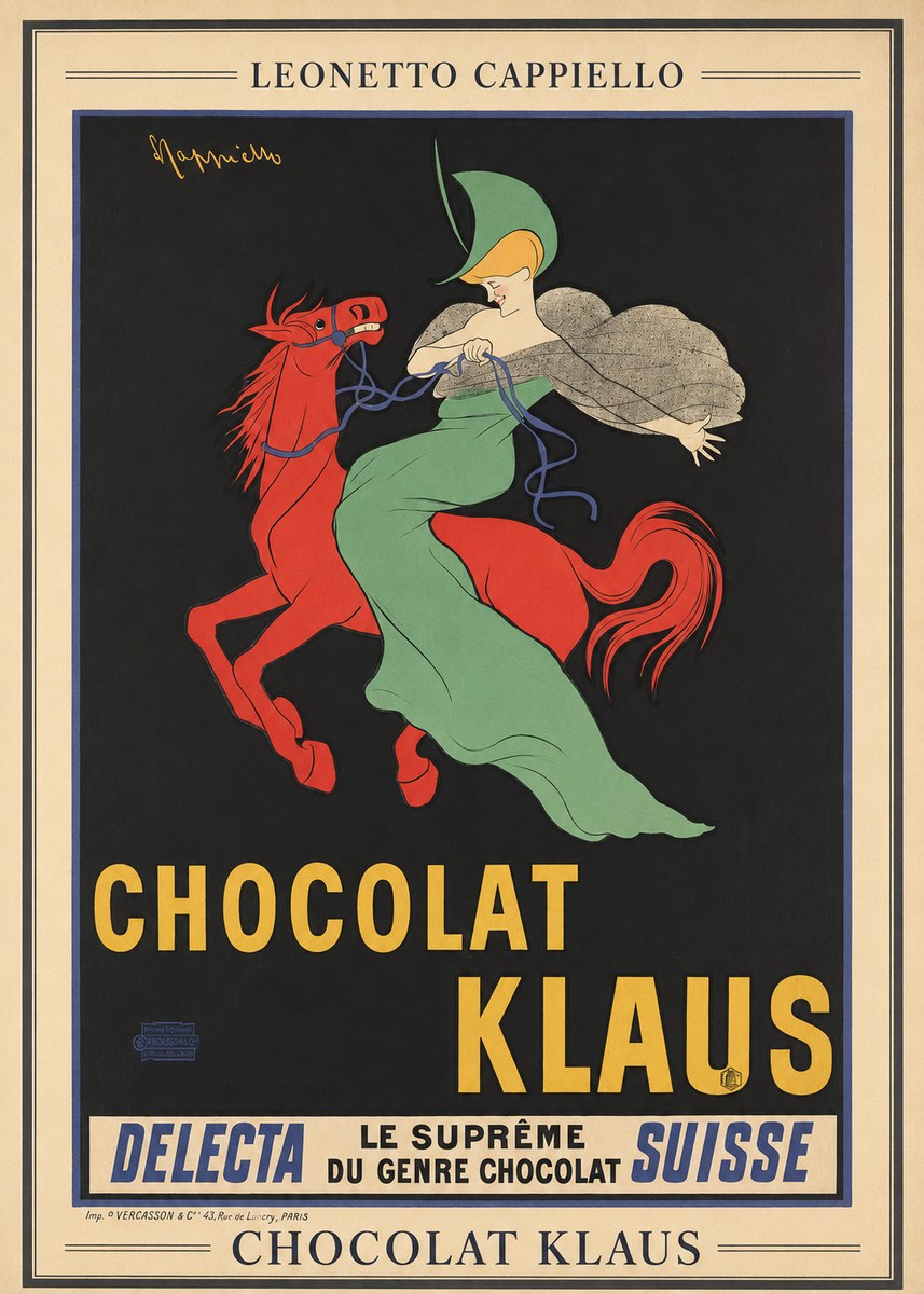 Leonetto Cappiello Chocolat Klaus III No3 - Plakát