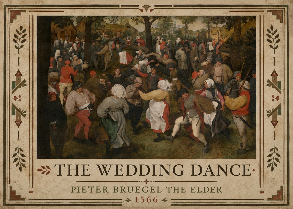 Pieter Bruegel The Wedding Dance II No2 - Plakát
