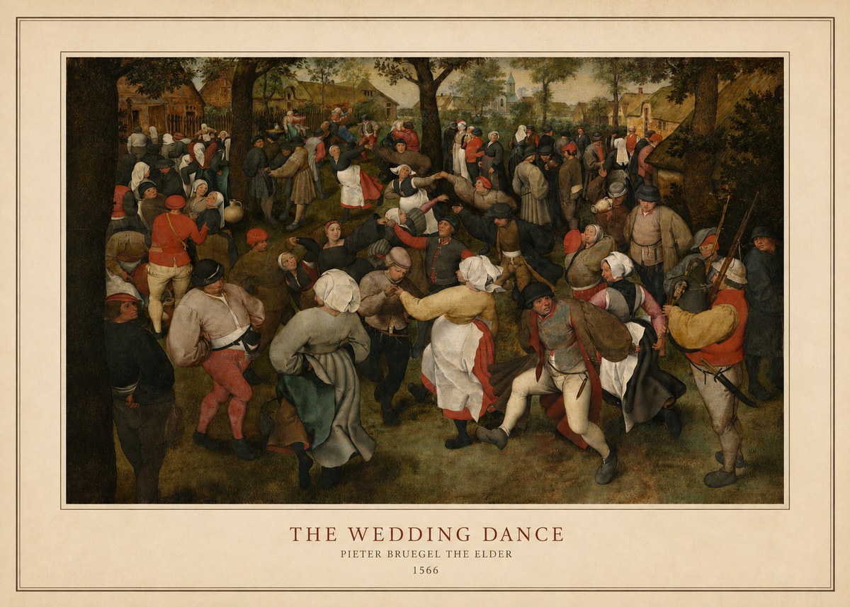 Pieter Bruegel The Wedding Dance II No4 - Plakát