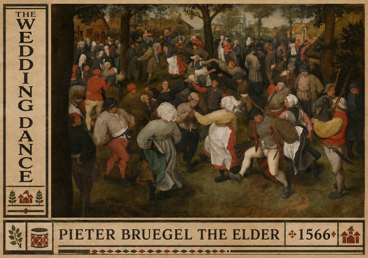Pieter Bruegel The Wedding Dance II No6 - Plakát