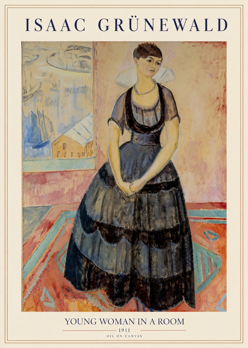 Isaac Grünewald Young Woman in a Room No1 - Plakát