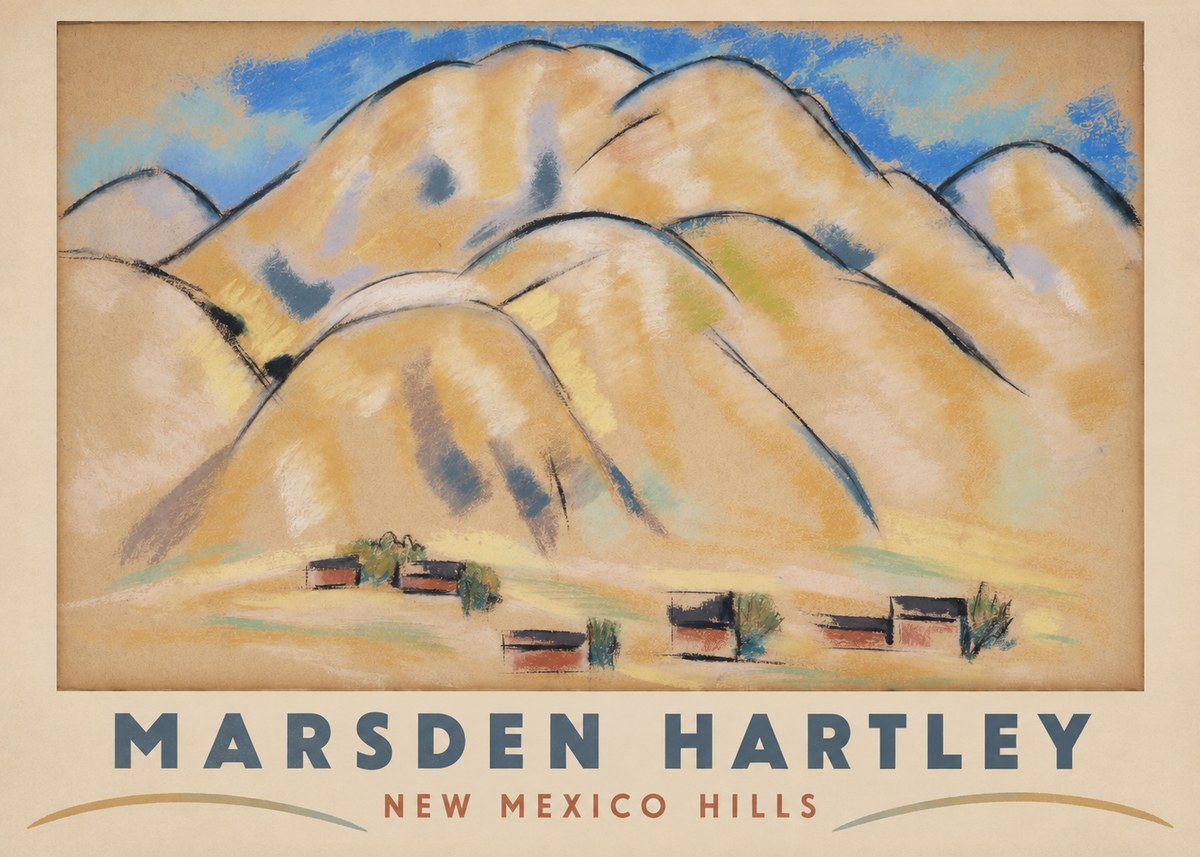 Marsden Hartley New Mexico Hills No2 - Plakát