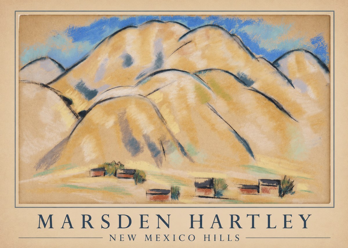 Marsden Hartley New Mexico Hills No4 - Plakát
