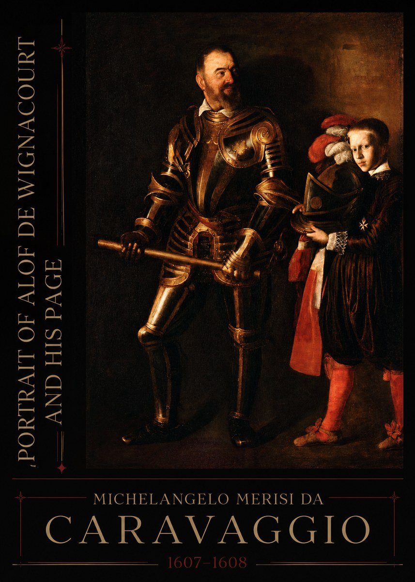 Michelangelo Merisi da Caravaggio Portrait of Alof De Wignacourt and His Page No2 - Plakát