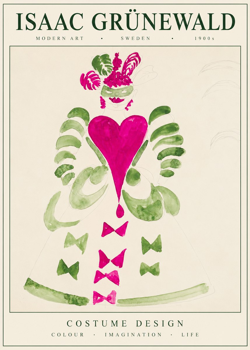 Isaac Grünewald Costume Design XVI No1 - Plakát