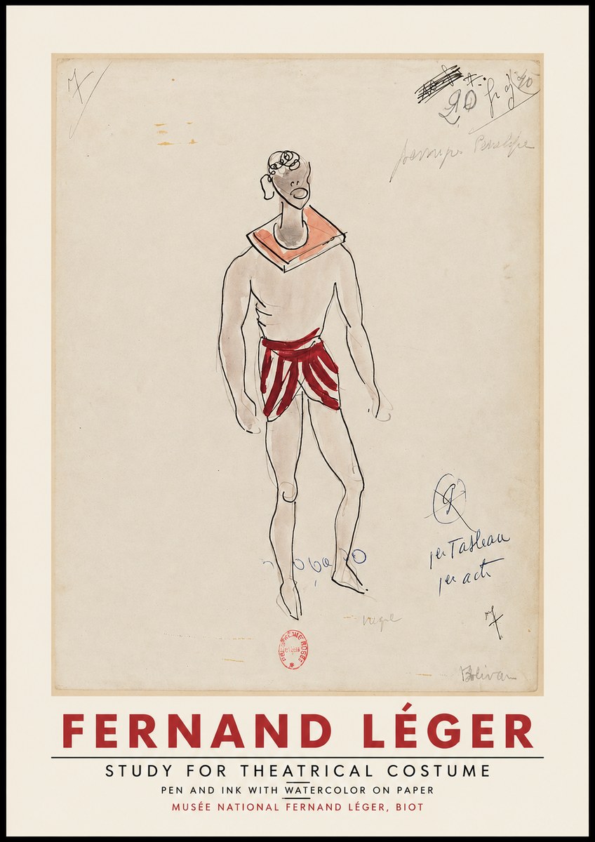 Fernand Léger Study for Theatrical Costume No2 - Plakát