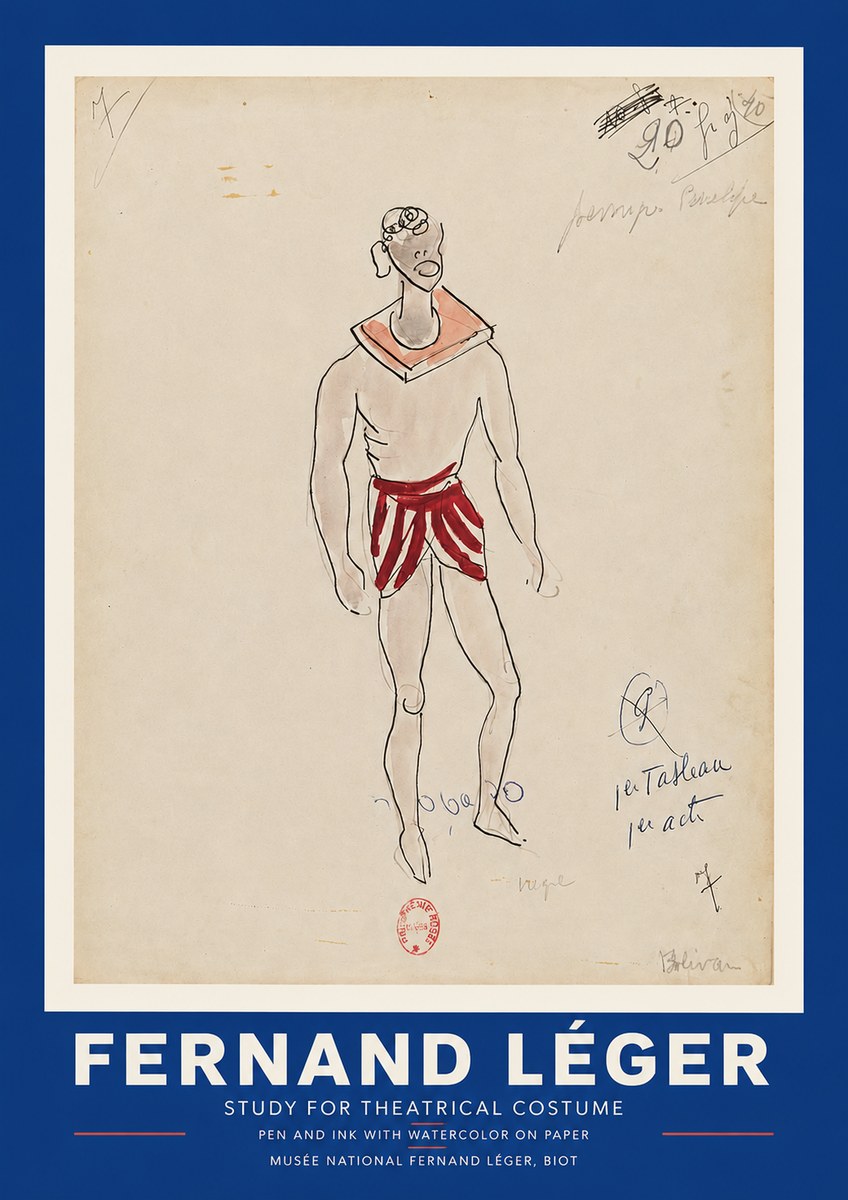 Fernand Léger Study for Theatrical Costume No3 - Plakát