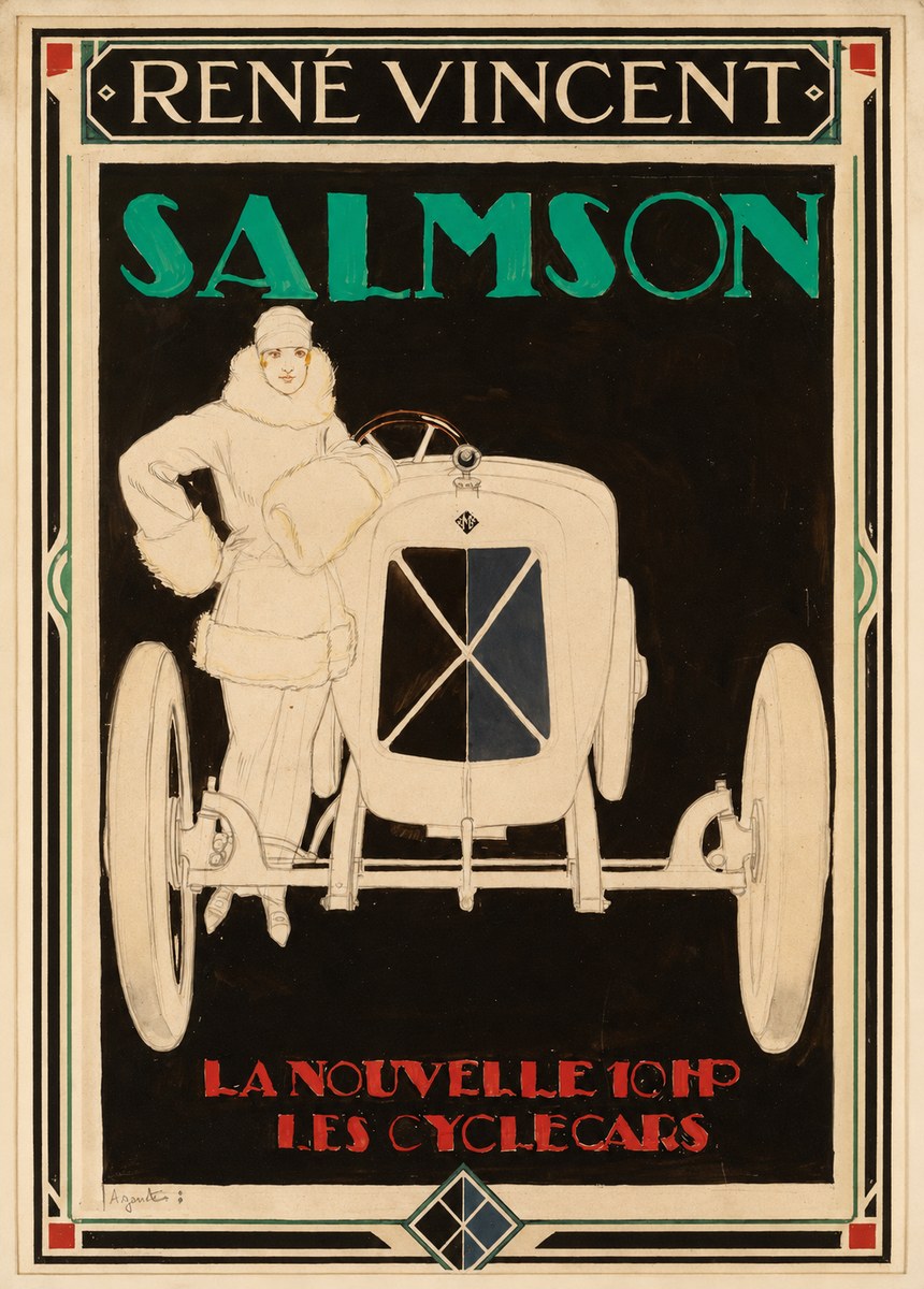 René Vincent Salmson La Nouvelle 10Hp Les Cyclecars No2 - Plakát