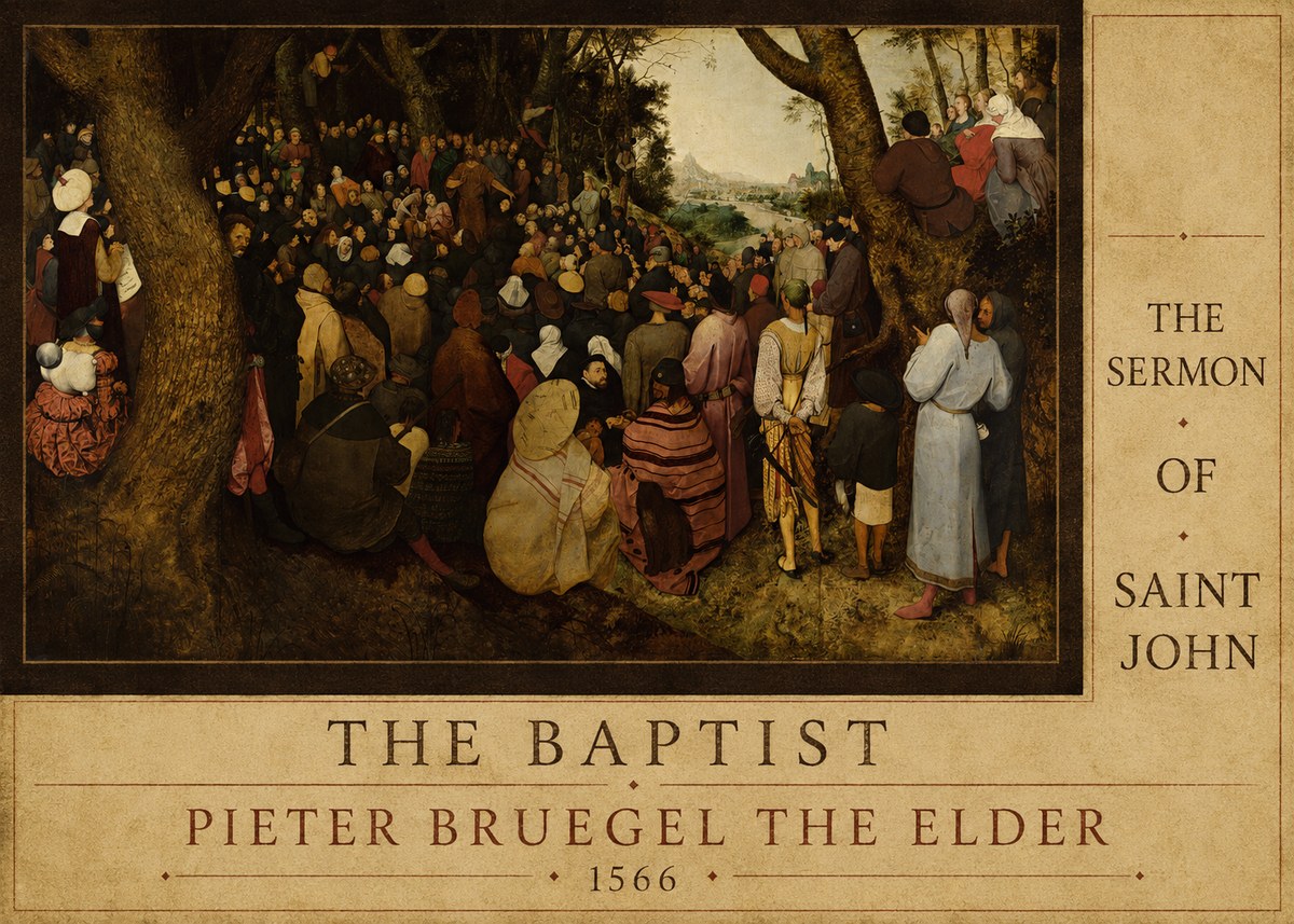 Pieter Bruegel The Sermon of Saint John the Baptist II No6 - Plakát