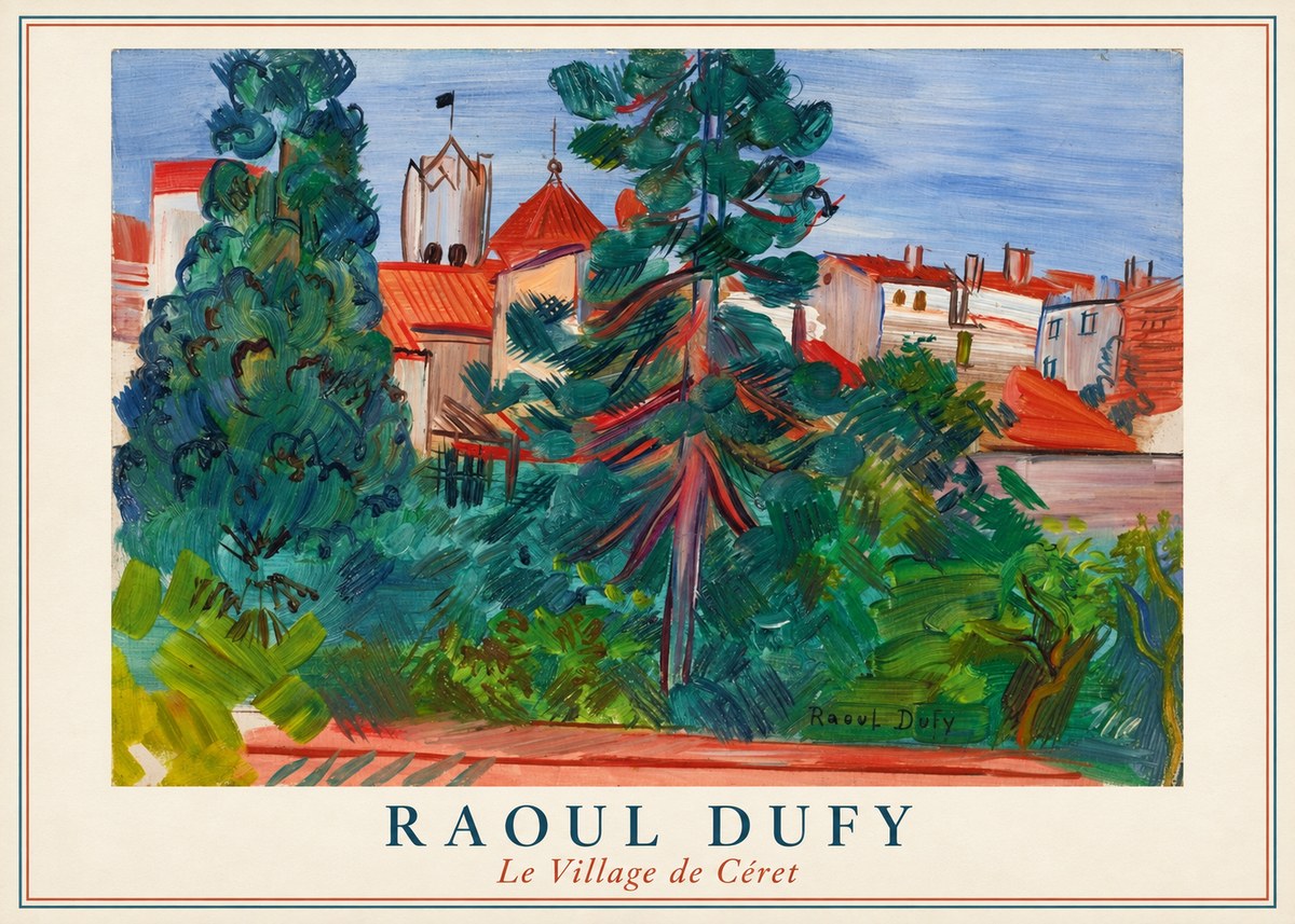 Raoul Dufy Le Village De Céret No4 - Plakát