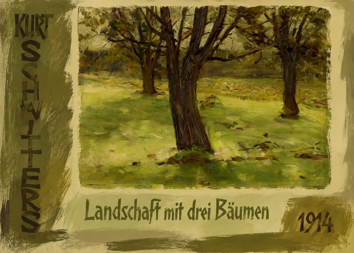 Kurt Schwitters Landschaft Mit Drei Bäumen No3 - Plakát