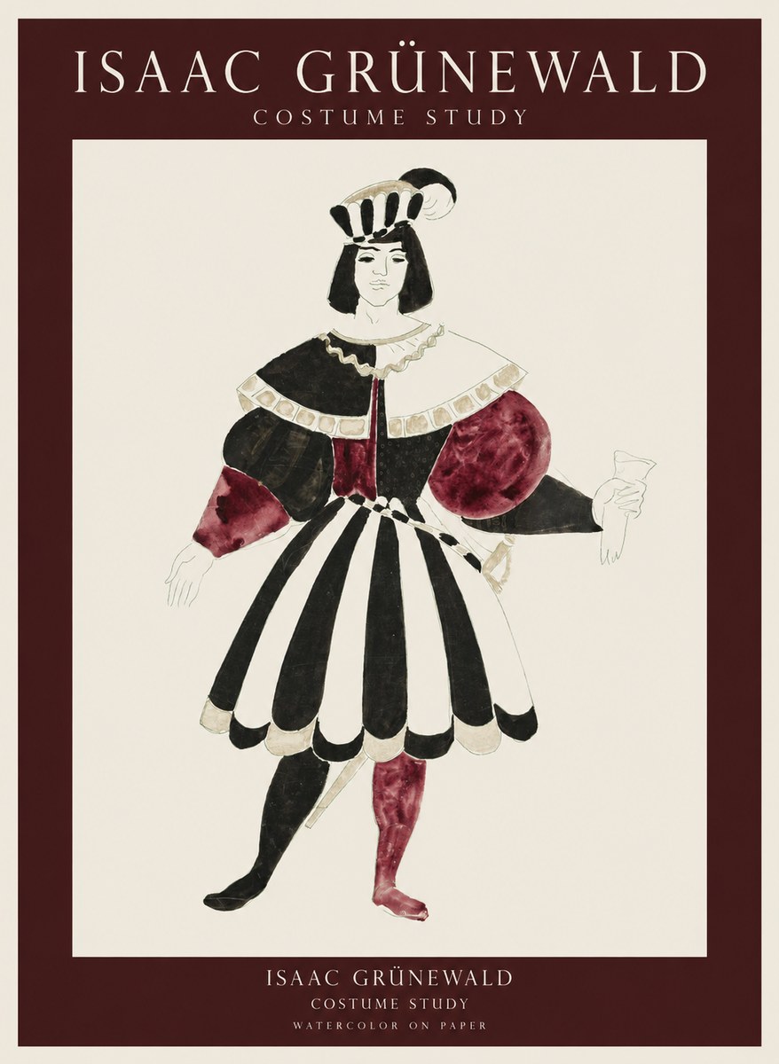 Isaac Grünewald Costume Study VIII No1 - Plakát