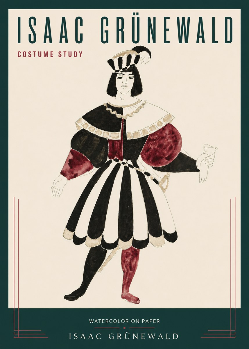 Isaac Grünewald Costume Study VIII No3 - Plakát