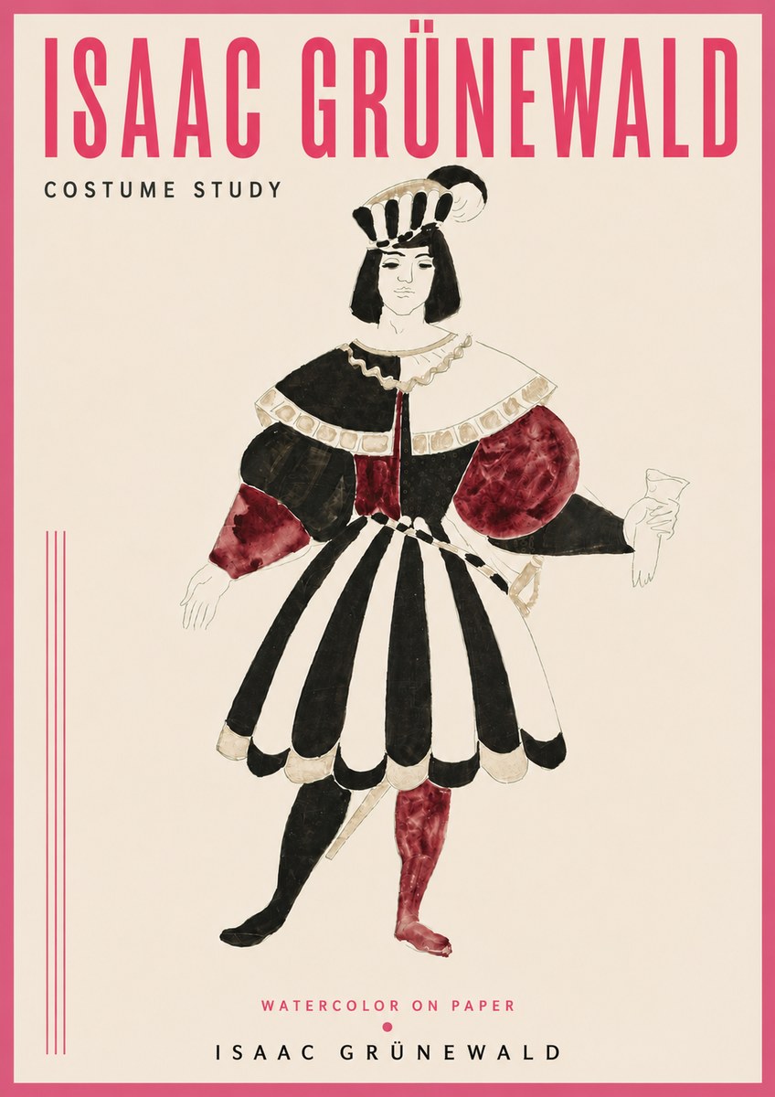 Isaac Grünewald Costume Study VIII No4 - Plakát