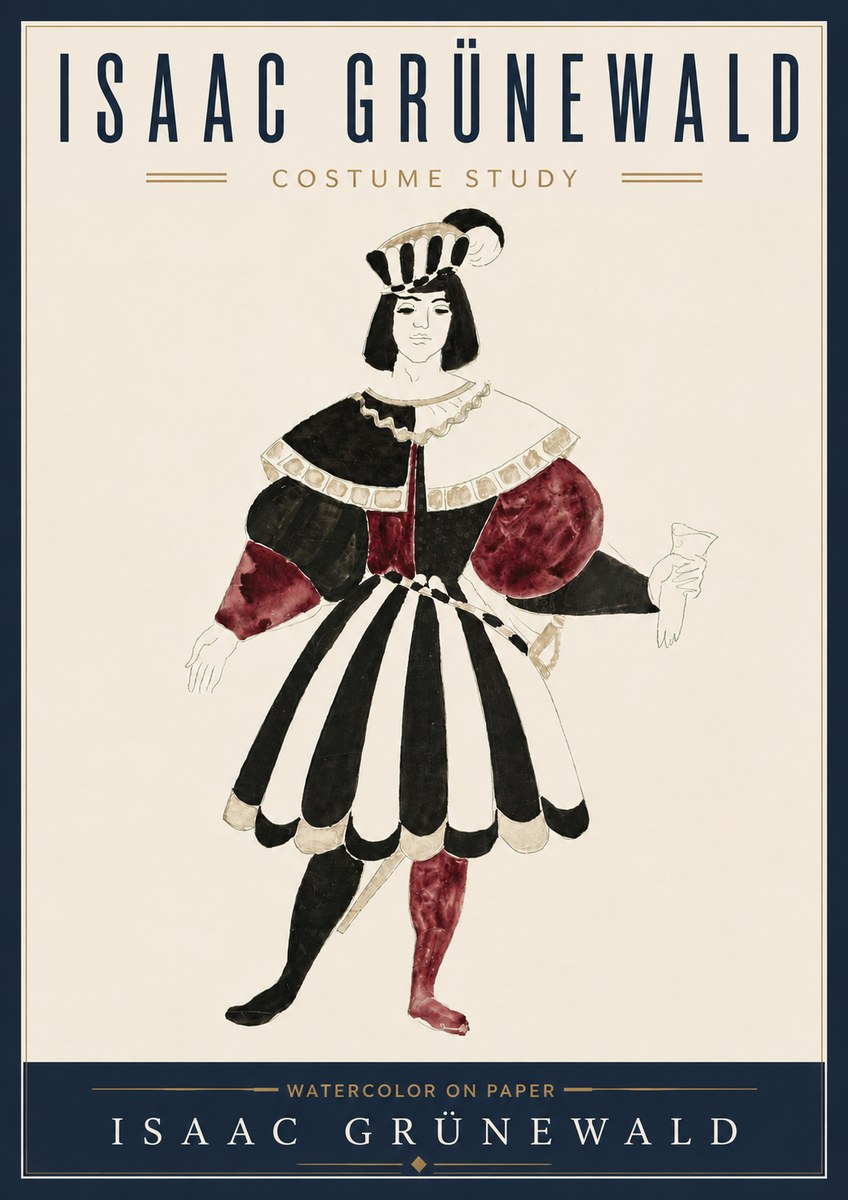 Isaac Grünewald Costume Study VIII No5 - Plakát