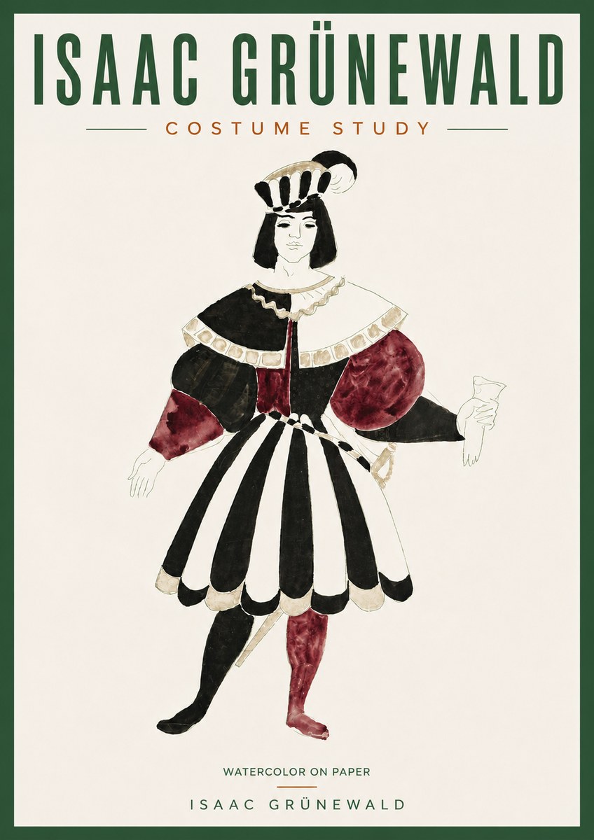Isaac Grünewald Costume Study VIII No6 - Plakát