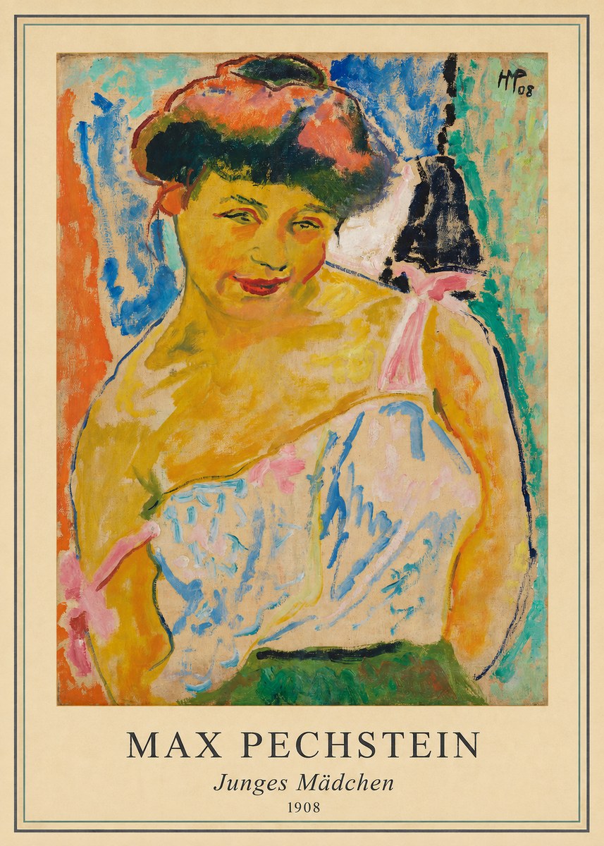 Max Pechstein Junges Mädchen No4 - Plakát