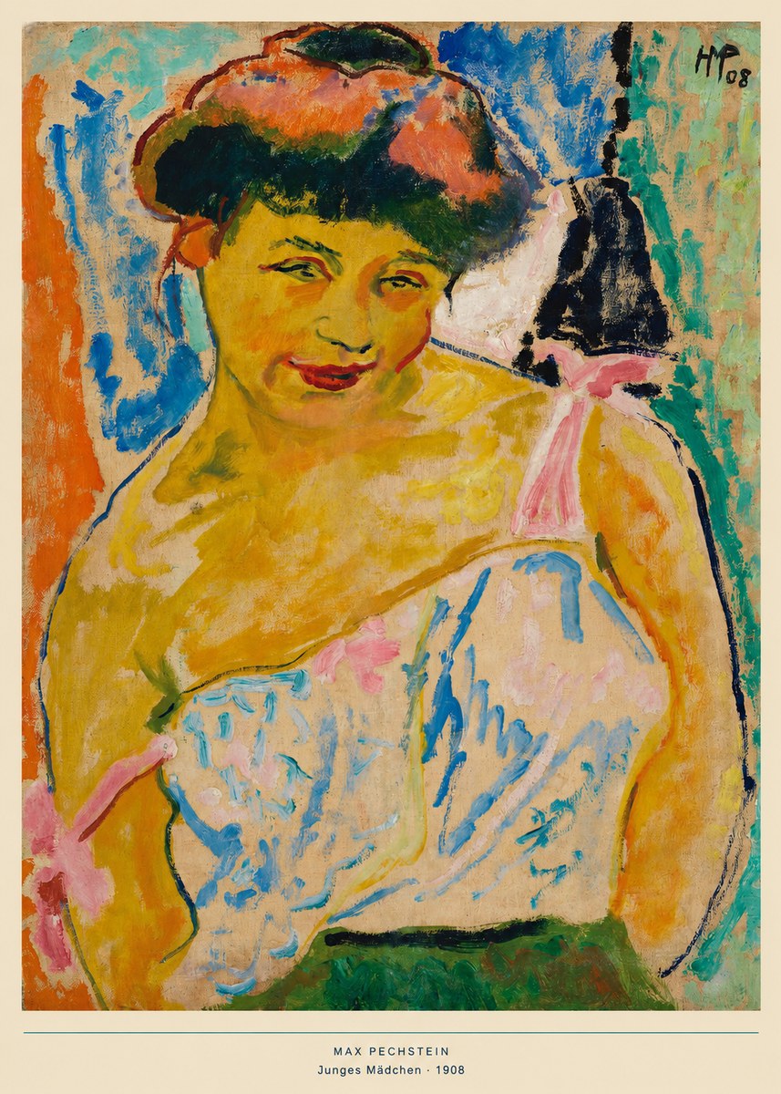 Max Pechstein Junges Mädchen No6 - Plakát