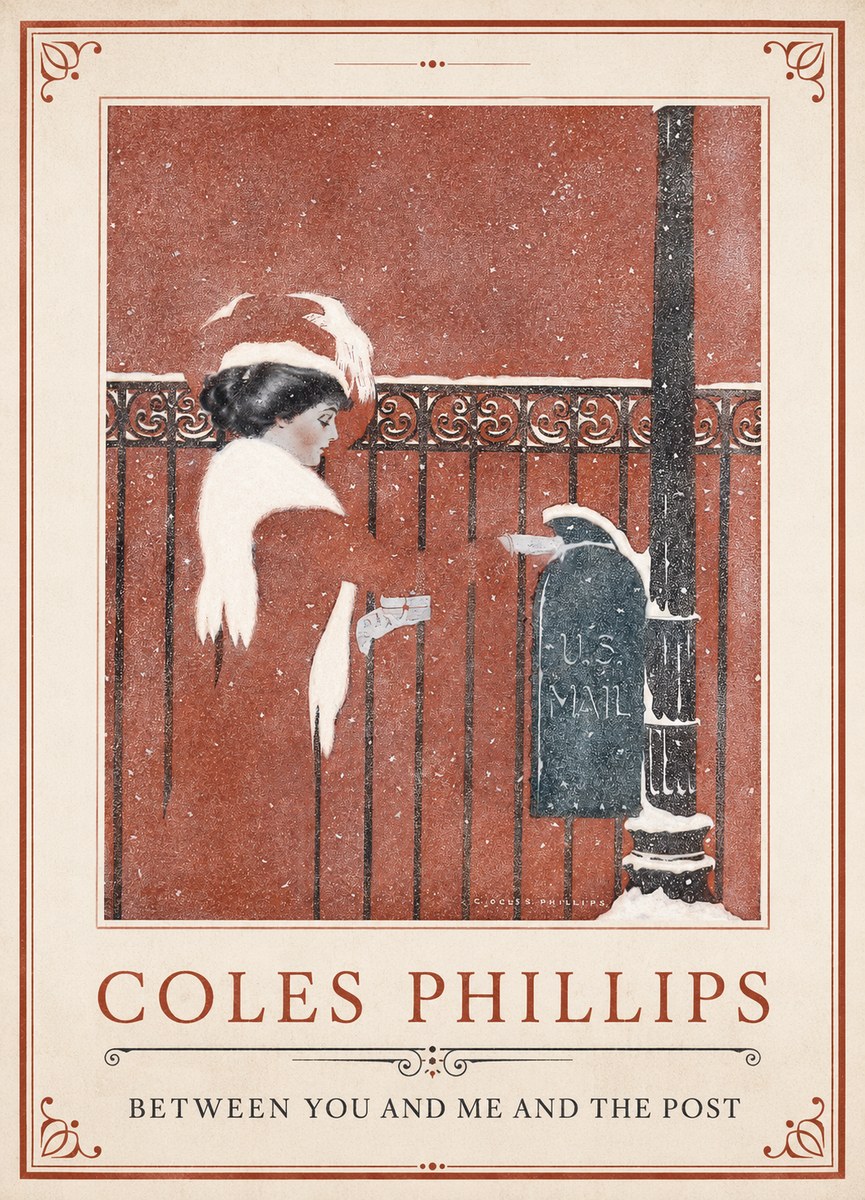 Coles Phillips Between You and Me and the Post No1 - Plakát