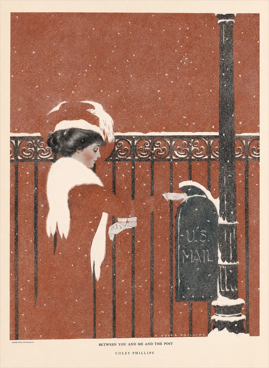 Coles Phillips Between You and Me and the Post No6 - Plakát