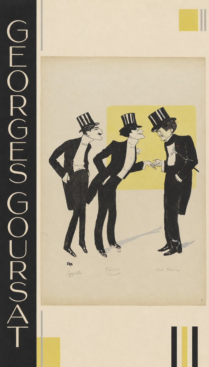 Georges Goursat Capiello, Fraxin De Crouset, Poul Hervieu No2 - Plakát